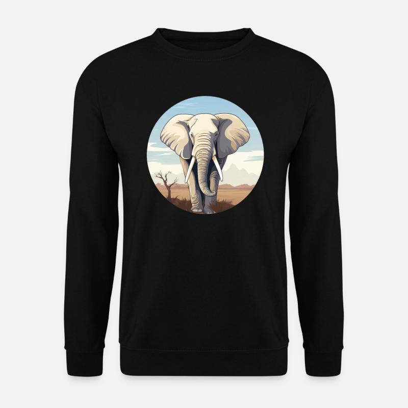 Éléphant - Sweat-shirt Unisexe - noir