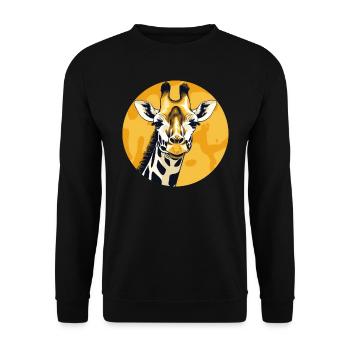 Giraffe - Unisex Sweatshirt - black - Front - Alina (178cm) & Michal (187cm)