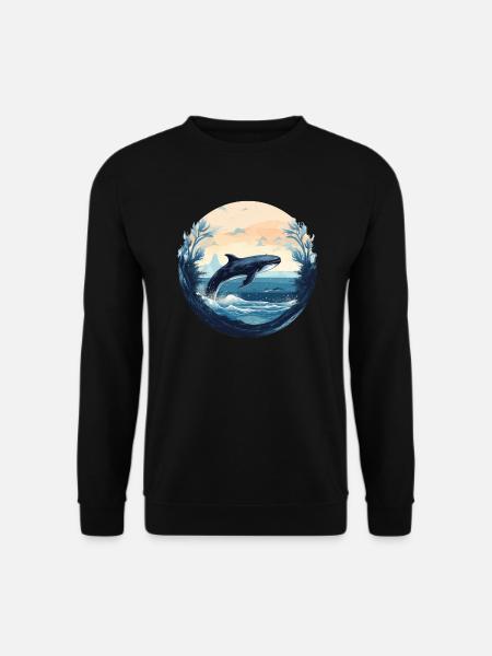Wal - Unisex Pullover - Schwarz