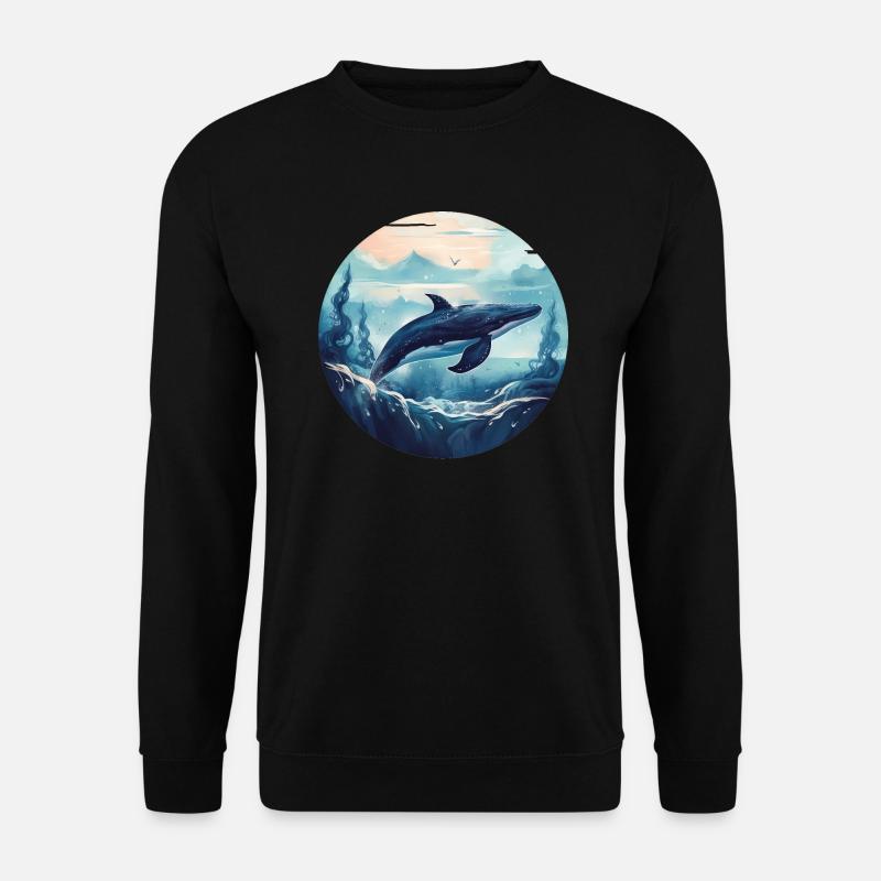 Wal - Unisex Pullover - Schwarz