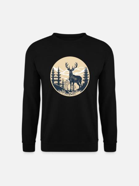 Cerf - Sweat-shirt Unisexe - noir
