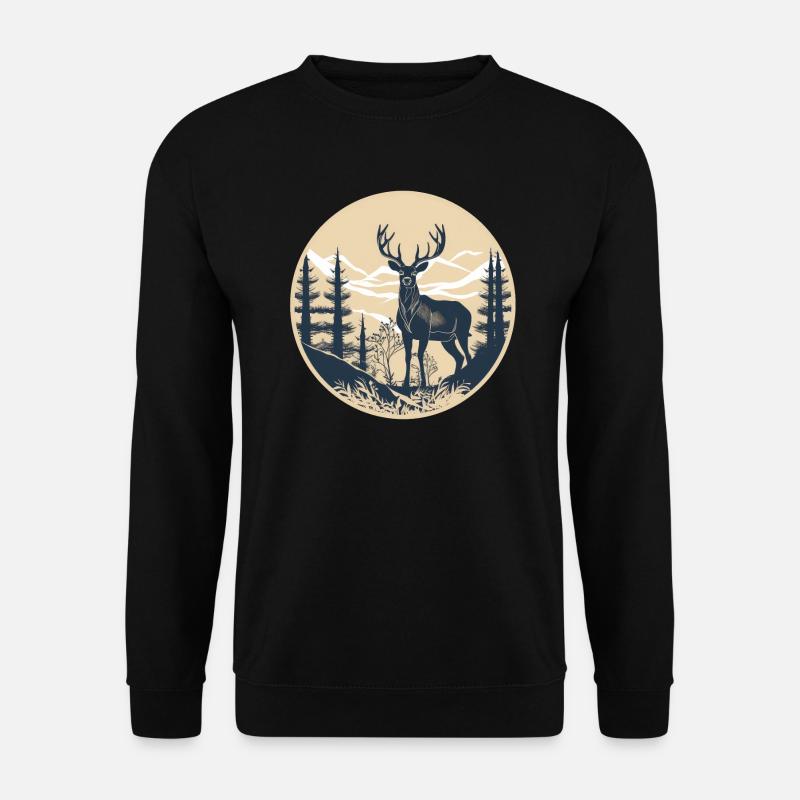 Cerf - Sweat-shirt Unisexe - noir