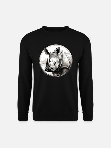 Nashorn - Unisex Pullover - Schwarz
