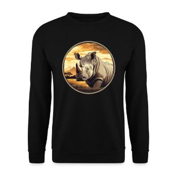 Nashorn - Unisex Pullover - Schwarz - Vorne - Alina (178cm) & Michal (187cm)