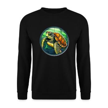 Tortue - Sweat-shirt Unisexe - noir - Devant - Alina (178cm) & Michal (187cm)