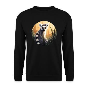 Lémurien - Sweat-shirt Unisexe - noir - Devant - Alina (178cm) & Michal (187cm)