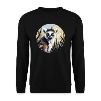 Lémurien - Sweat-shirt Unisexe - noir - Devant - Alina (178cm) & Michal (187cm)