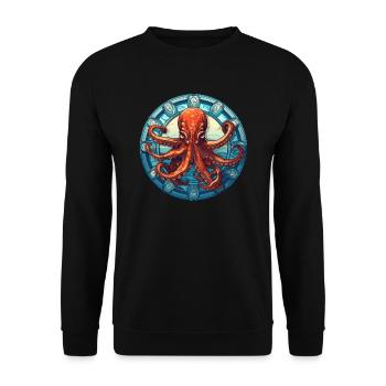 Octopuses - Unisex Sweatshirt - black - Front - Alina (178cm) & Michal (187cm)
