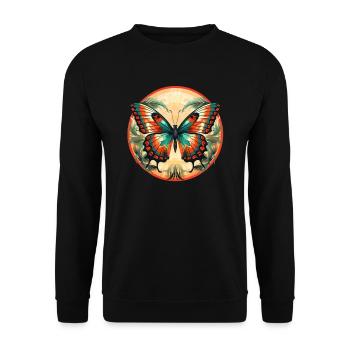 Papillon - Sweat-shirt Unisexe - noir - Devant - Alina (178cm) & Michal (187cm)