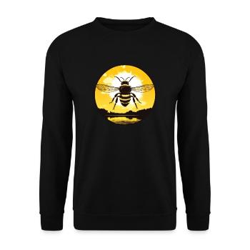 Bee - Unisex Sweatshirt - black - Front - Alina (178cm) & Michal (187cm)