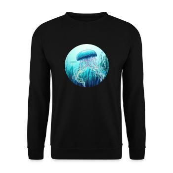Jellyfish - Unisex Sweatshirt - black - Front - Alina (178cm) & Michal (187cm)