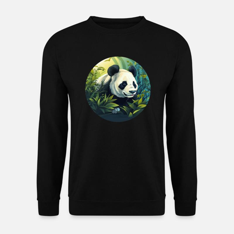 Panda - Unisex Pullover - Schwarz