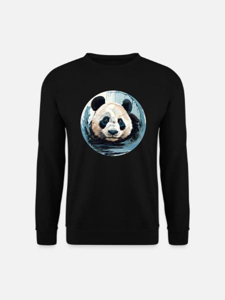 Panda - Unisex Pullover - Schwarz
