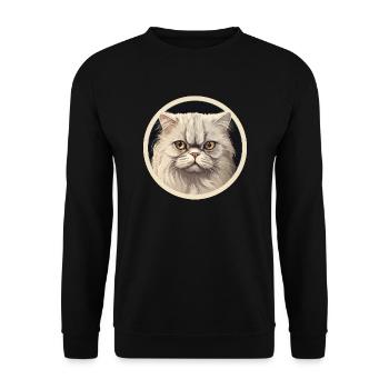 Perserkatze - Unisex Pullover - Schwarz - Vorne - Alina (178cm) & Michal (187cm)