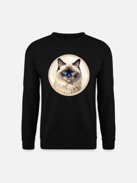 Birma Katze - Unisex Pullover - Schwarz