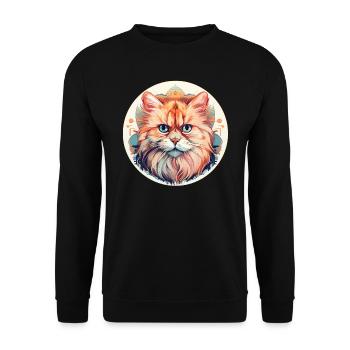 Perserkatze - Unisex Pullover - Schwarz - Vorne - Alina (178cm) & Michal (187cm)