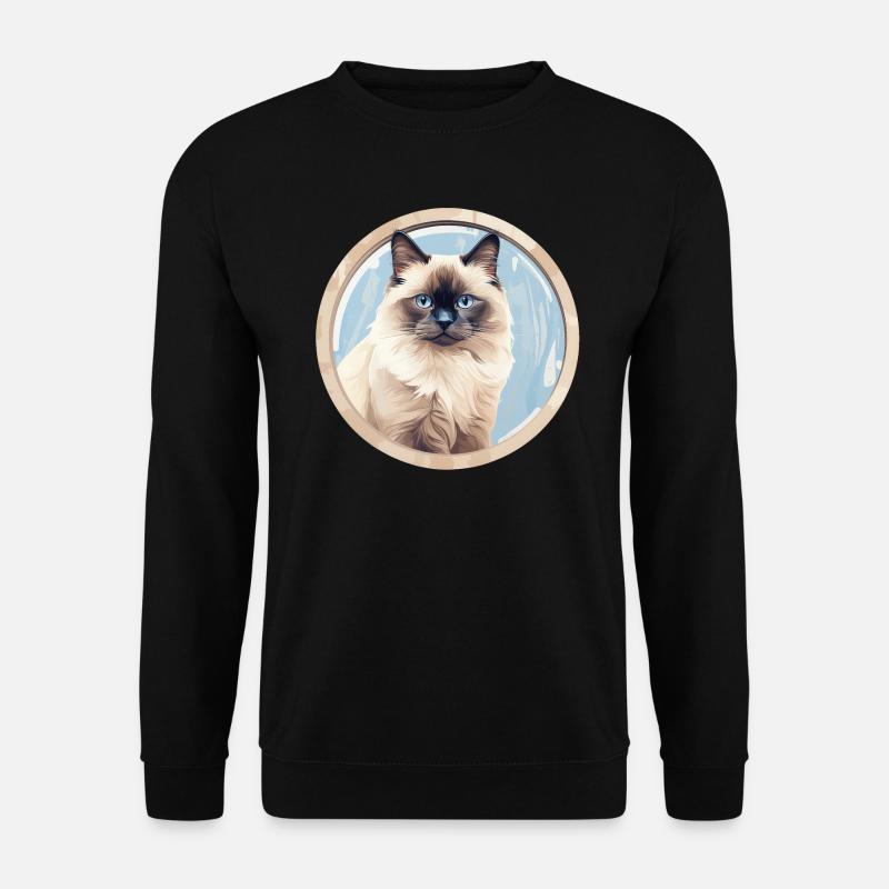 Birma Katze - Unisex Pullover - Schwarz