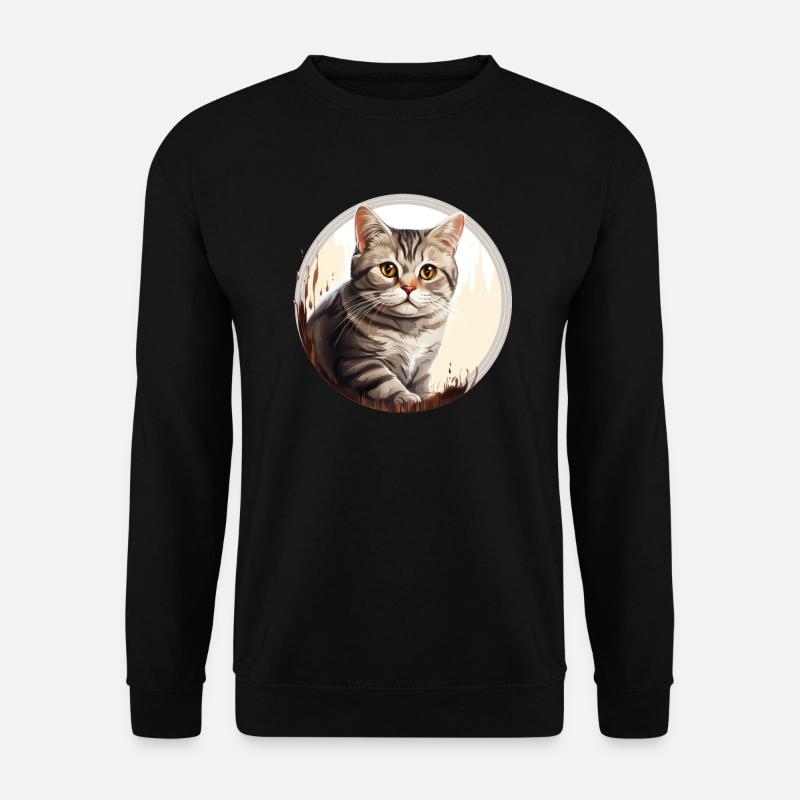 American Shorthair Cat - Unisex Sweatshirt - black