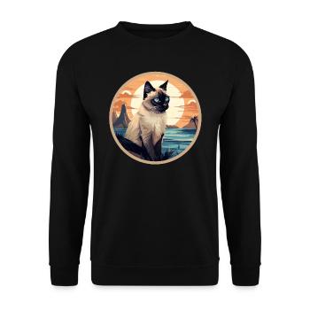 Balinais - Sweat-shirt Unisexe - noir - Devant - Alina (178cm) & Michal (187cm)