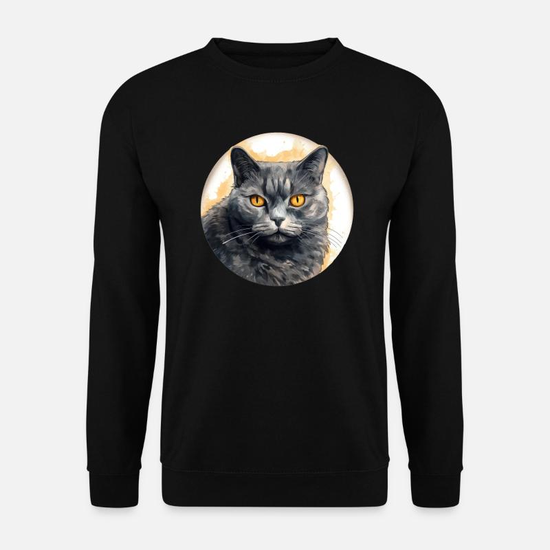 Chartreux Katze - Unisex Pullover - Schwarz