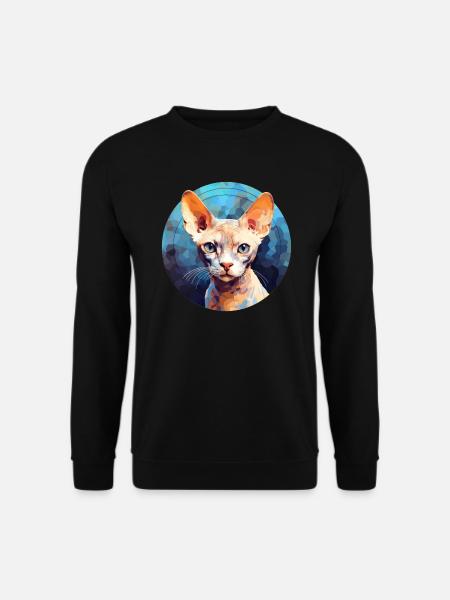 Devon Rex Chat - Sweat-shirt Unisexe - noir