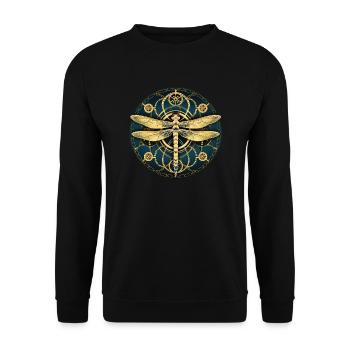 Dragonfly - Unisex Sweatshirt - black - Front - Alina (178cm) & Michal (187cm)