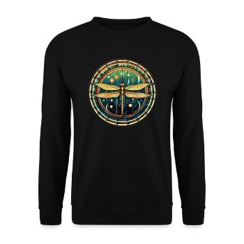 Dragonfly - Unisex Sweatshirt - black - Front - Alina (178cm) & Michal (187cm)