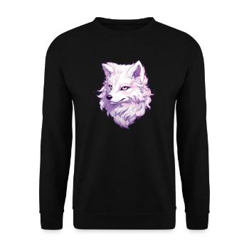 Wolf Anime - Unisex Sweatshirt - black - Front - Alina (178cm) & Michal (187cm)