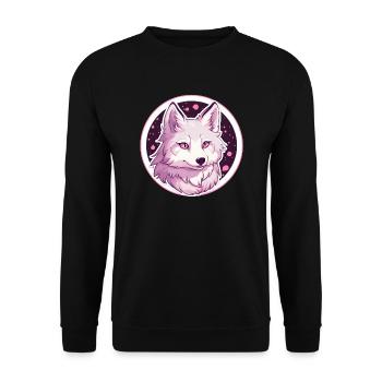 Wolf Anime - Unisex Sweatshirt - black - Front - Alina (178cm) & Michal (187cm)