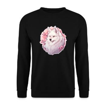 Wolf, Anime - Unisex Sweatshirt - black - Front - Alina (178cm) & Michal (187cm)
