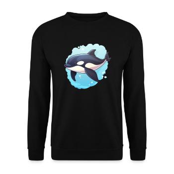 Orca - Unisex Pullover - Schwarz - Vorne - Alina (178cm) & Michal (187cm)