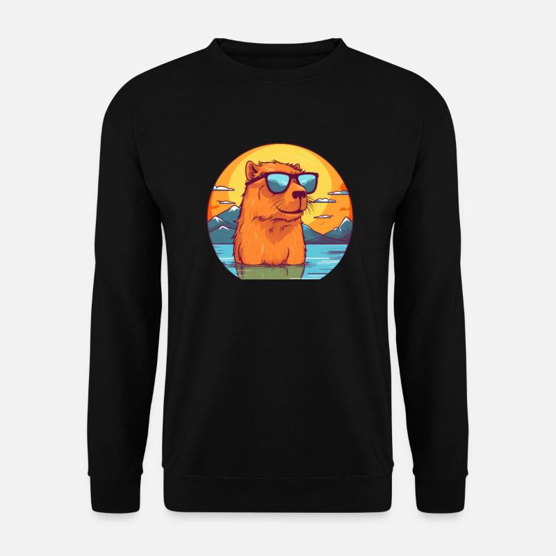 Capybara - Unisex Pullover - Schwarz