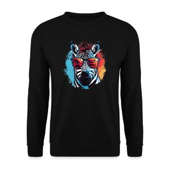 zebra sunglasses - Unisex Pullover - Schwarz - Vorne - Alina (178cm) & Michal (187cm)