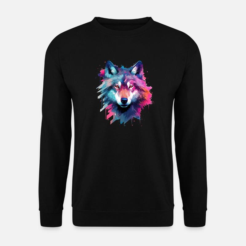 wolf galaxy - Unisex Pullover - Schwarz