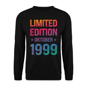 Limited Edition 25th Birthday Party Vintage 1999 - Unisex Sweatshirt - black - Front - Alina (178cm) & Michal (187cm)
