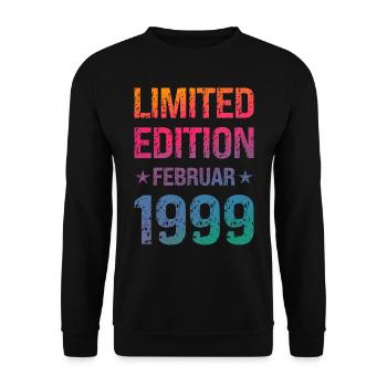Limited Edition 25th Birthday Party Vintage 1999 - Unisex Sweatshirt - black - Front - Alina (178cm) & Michal (187cm)