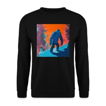 BigFoot, big foot, sasquatch - Unisex Pullover - Schwarz - Vorne - Alina (178cm) & Michal (187cm)