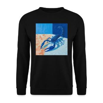scorpion, bunt, tier, geschenk, geschenkidee - Unisex Pullover - Schwarz - Vorne - Alina (178cm) & Michal (187cm)