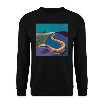 schlange, bunt, tier, geschenk, geschenkidee - Unisex Pullover - Schwarz - Vorne - Alina (178cm) & Michal (187cm)