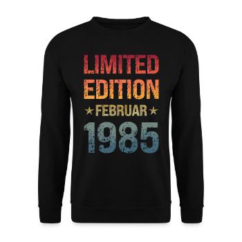 Limited Edition Birthday Party Vintage 1985 - Unisex Sweatshirt - black - Front - Alina (178cm) & Michal (187cm)