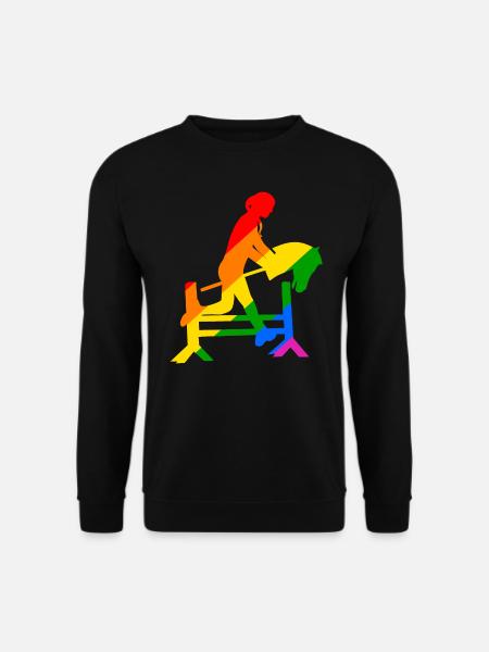 buntes Steckenpferd Hobbyhorsing - Unisex Pullover - Schwarz