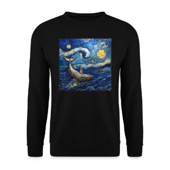 Wal Fisch Van Gogh - Unisex Pullover - Schwarz - Vorne - Alina (178cm) & Michal (187cm)