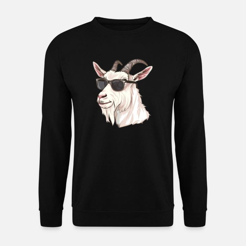 Chèvre, chèvre, lunettes de soleil, cadeau - Sweat-shirt Unisexe - noir