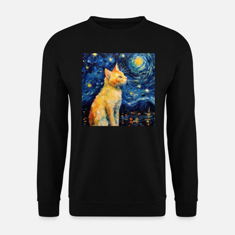Cat, Cat Motif - Unisex Sweatshirt - black