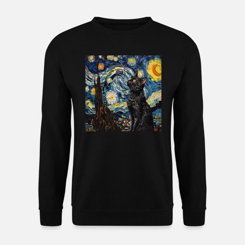 Cat, Cat Motif - Unisex Sweatshirt - black