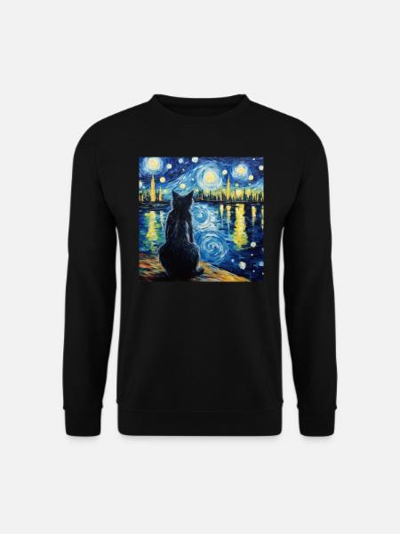 Cat, Cat Motif - Unisex Sweatshirt - black