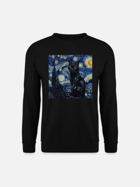 Katze, katzenmotiv - Unisex Pullover - Schwarz