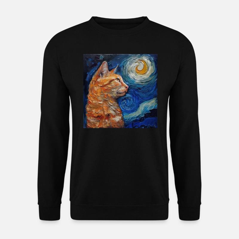 Cat, Cat Motif - Unisex Sweatshirt - black