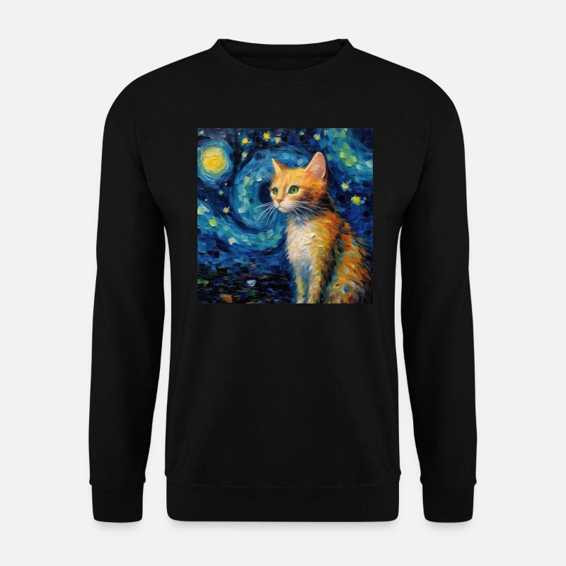 Cat, Cat Motif - Unisex Sweatshirt - black