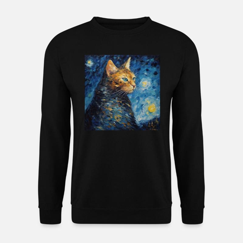 Cat, Cat Motif - Unisex Sweatshirt - black